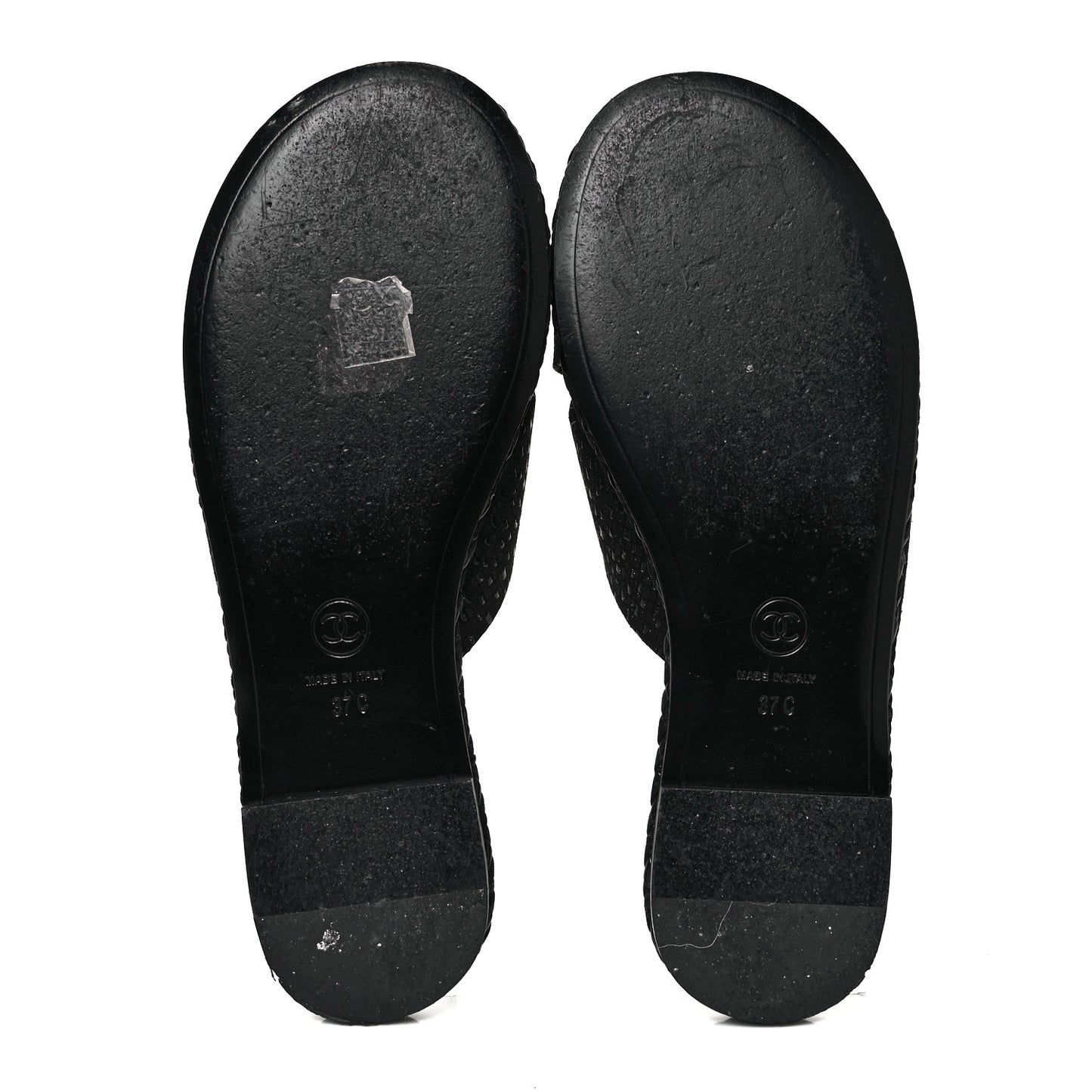 Fabric Mule Sandals 37 Black