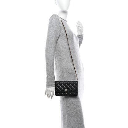 Chanel Caviar Quilted Wallet on Chain WOC Black 2 of 14