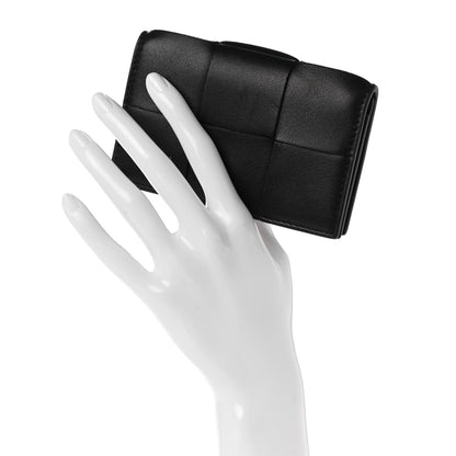 Bottega Veneta Nappa Maxi Intrecciato Card Holder Wallet Black 2 of 8