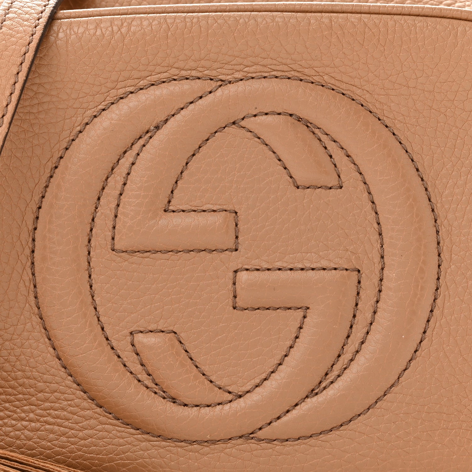 Gucci Pebbled Calfskin Small Soho Disco Bag Camelia 8 of 13