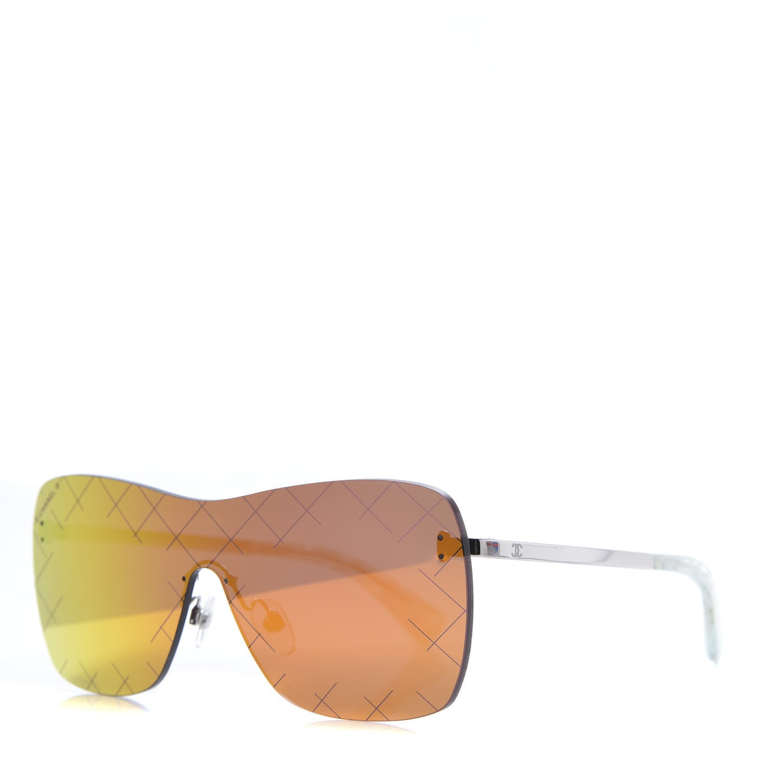 Chanel Shield Runway Sunglasses 4215 Silver Red 1 of 6