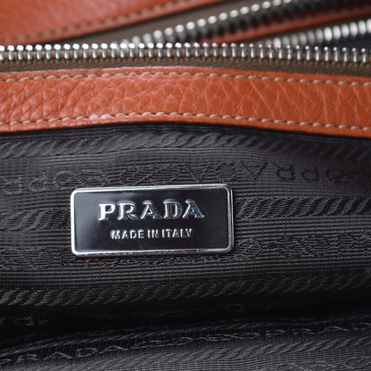 Prada Vitello Daino Logo Bowler Rame 6 of 19