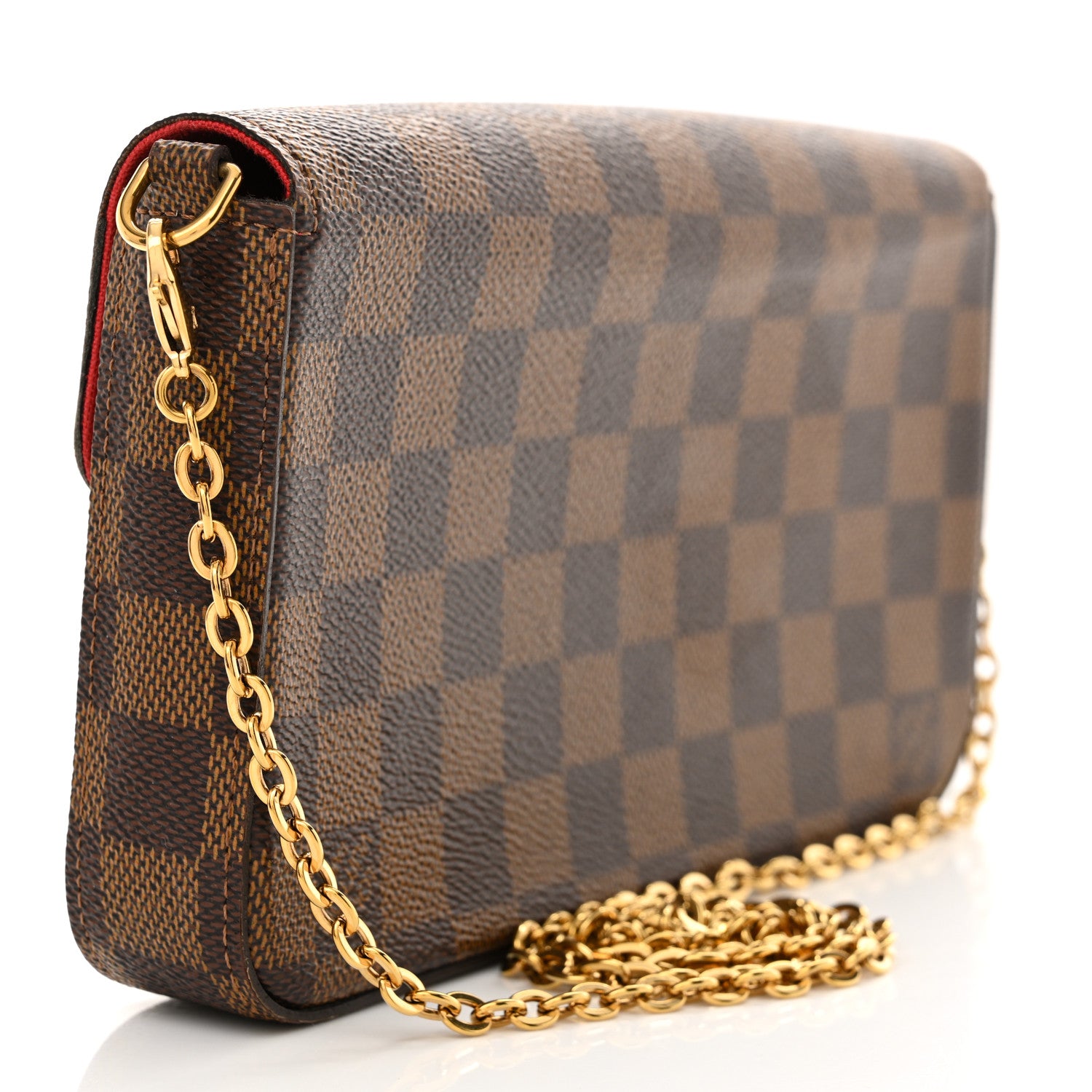 Louis Vuitton Damier Ebene Pochette Felicie Chain Wallet 4 of 13