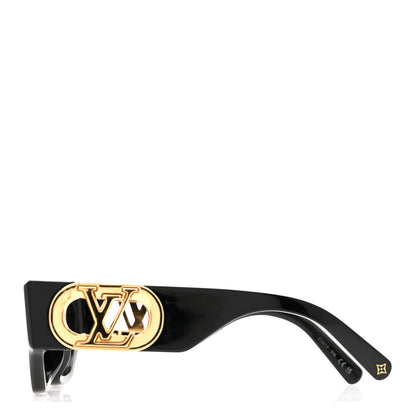 Louis Vuitton Acetate LV Link Square Sunglasses Z1661E Black 3 of 7