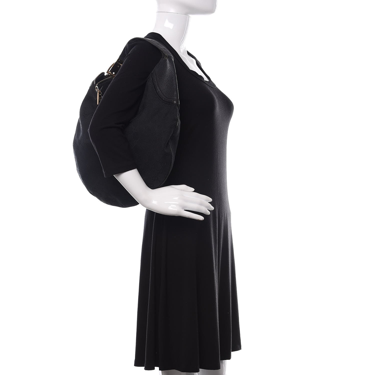 Gucci Monogram Glam Hobo Black 2 of 13