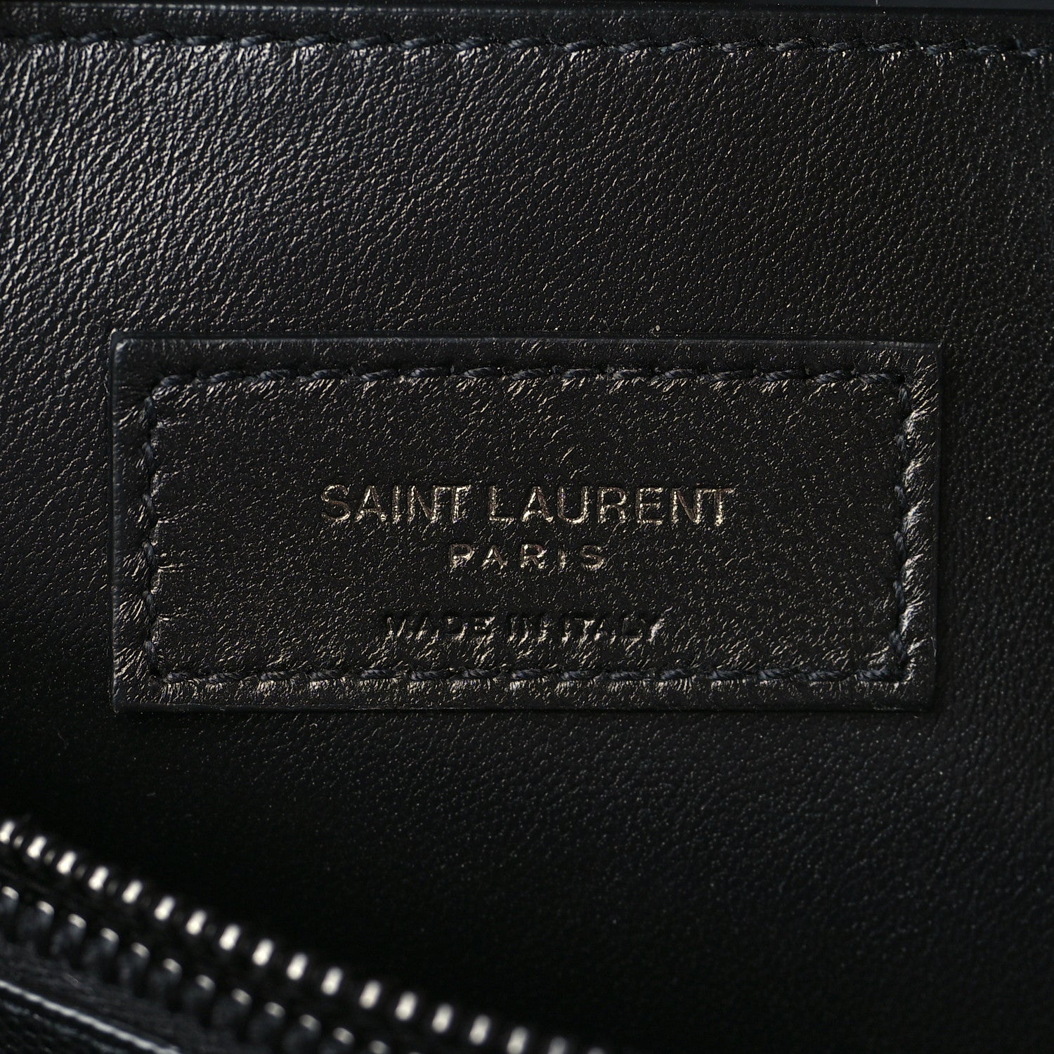 Saint Laurent Grain De Poudre Medium West Hollywood Monogram Fold-Over Black 6 of 6