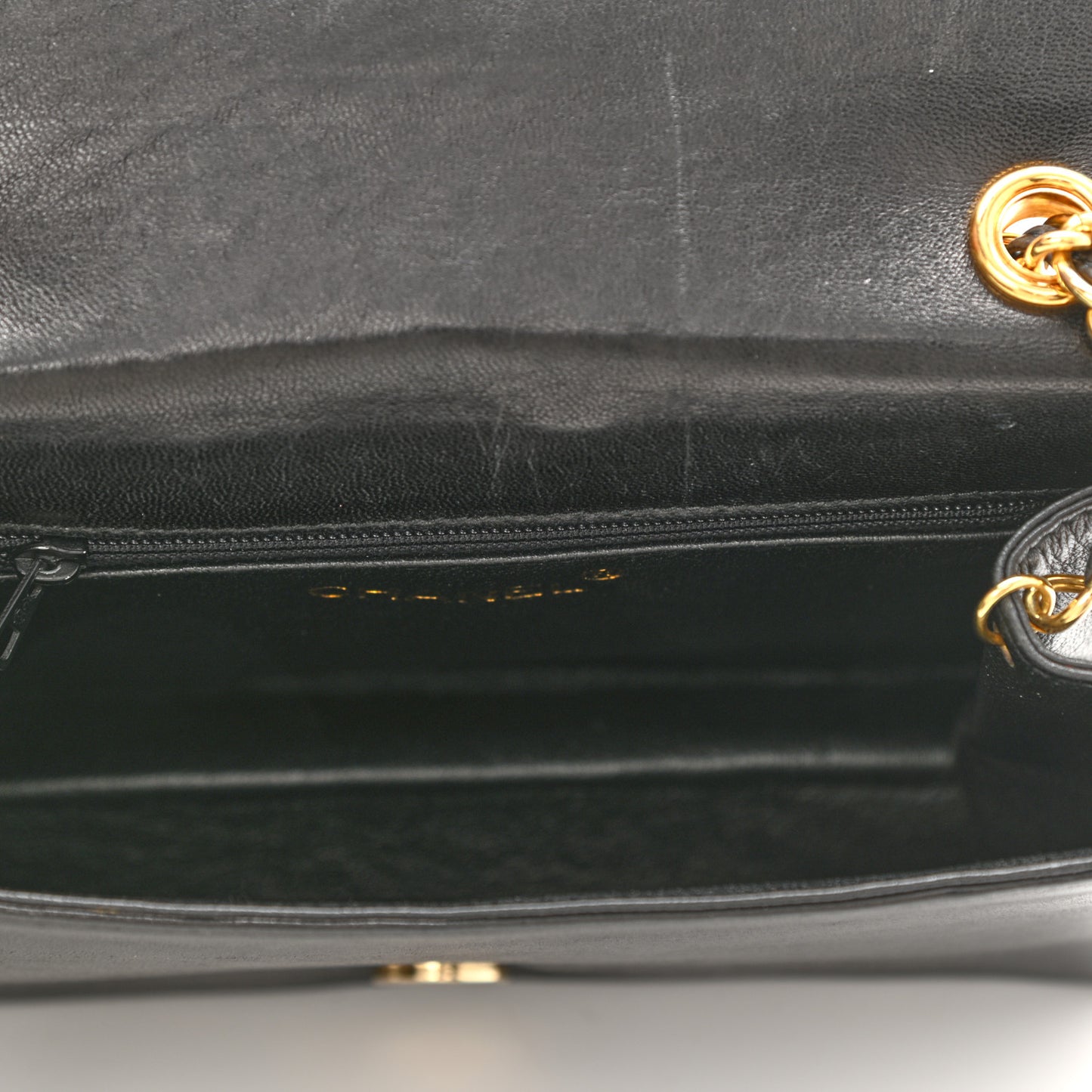 Lambskin Quilted CC Small Single Flap Black