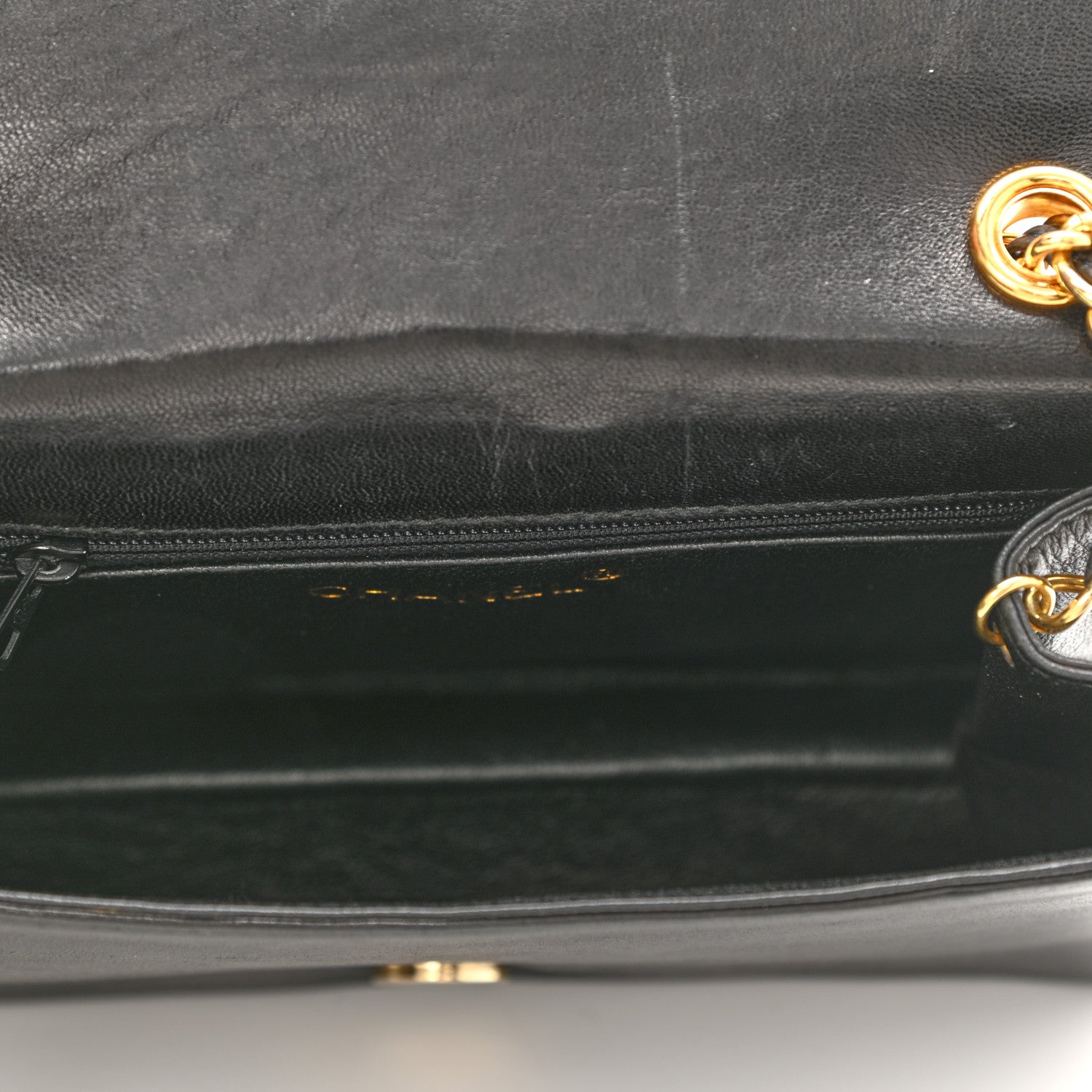 Chanel Lambskin Quilted CC Small Single Flap Black 5 of 11