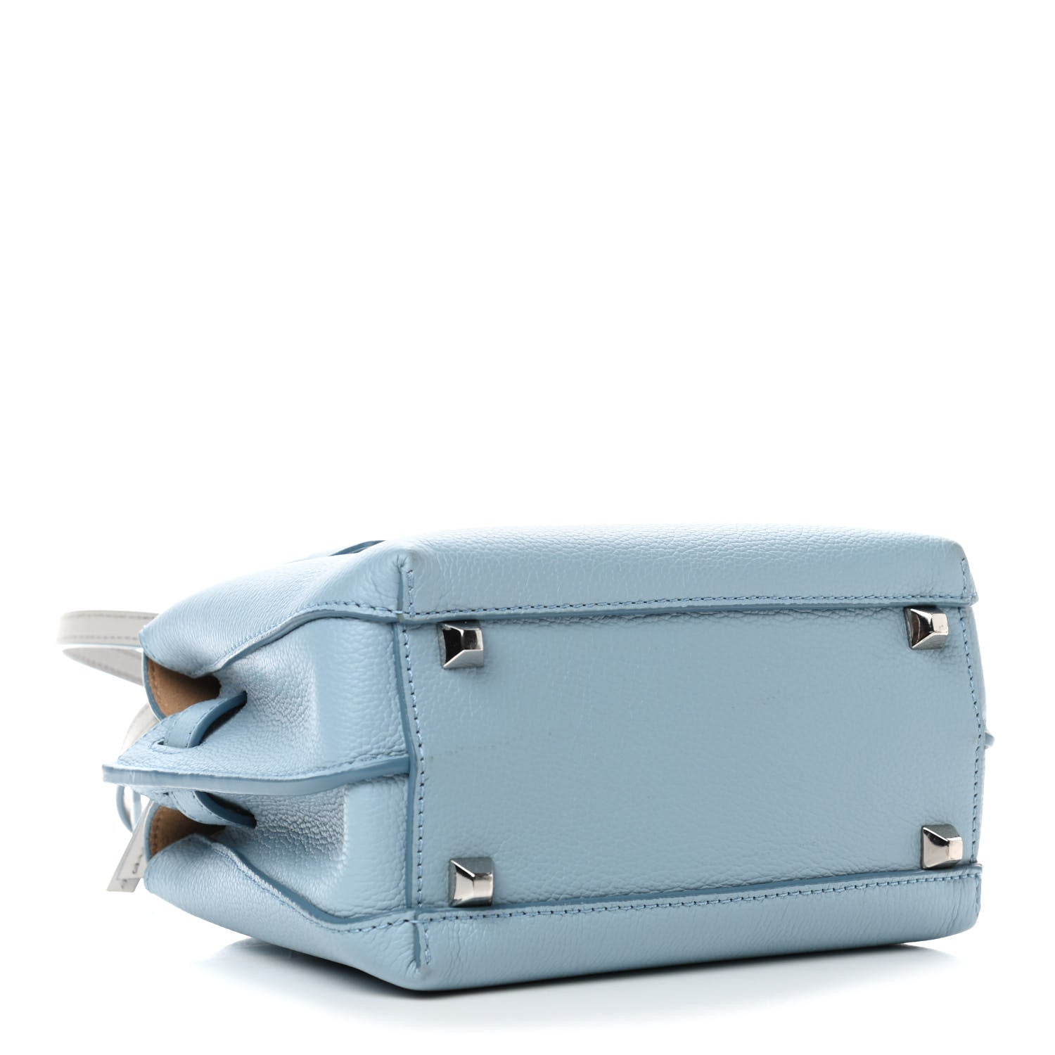 MCM Grained Calfskin Mini Milla Tote Sky Blue 3 of 4