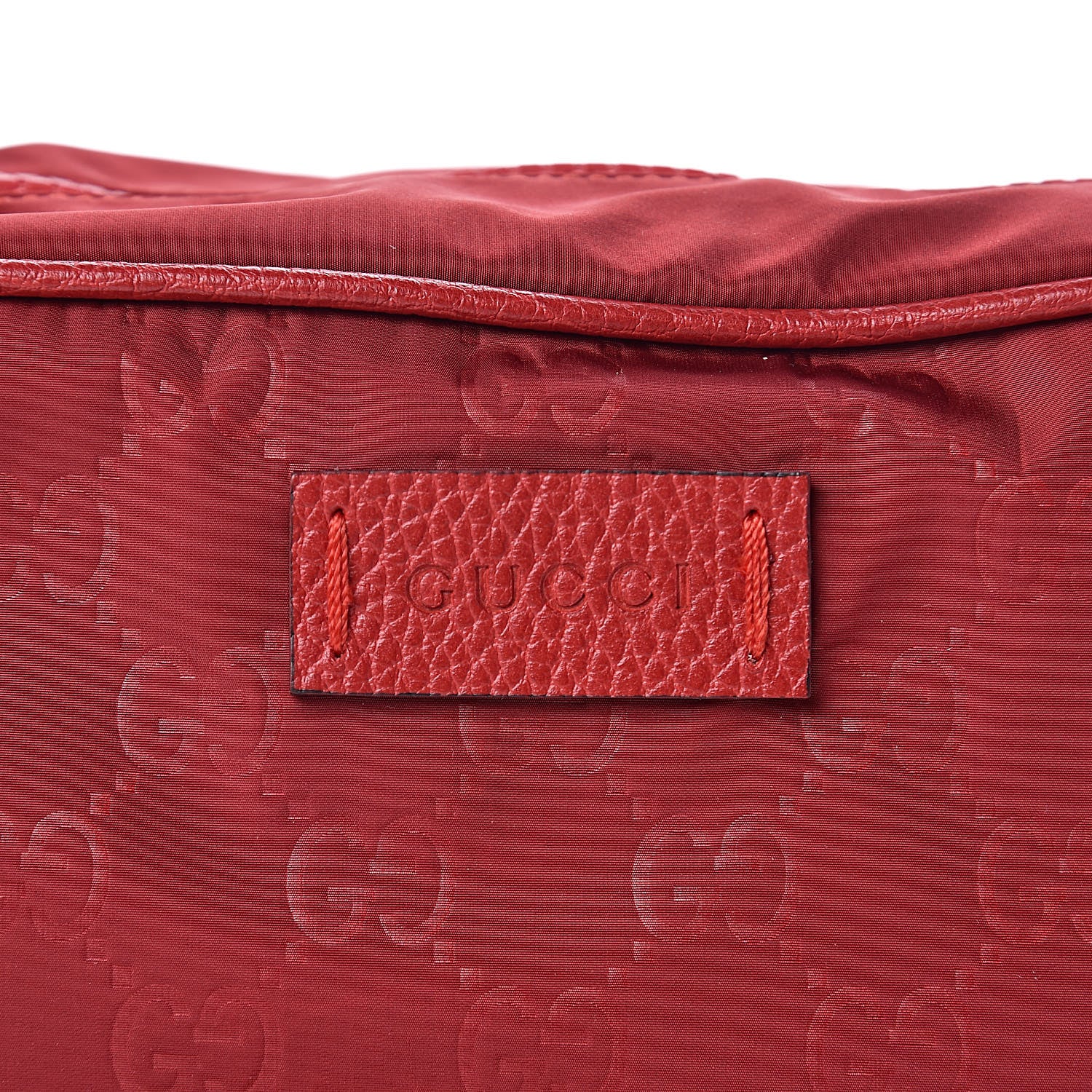 Gucci Nylon Monogram Dolmias Pouch Vibrant Red 8 of 10