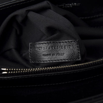 Saint Laurent Calfskin Y Quilted Monogram Medium Loulou Chain Satchel Black 11 of 12