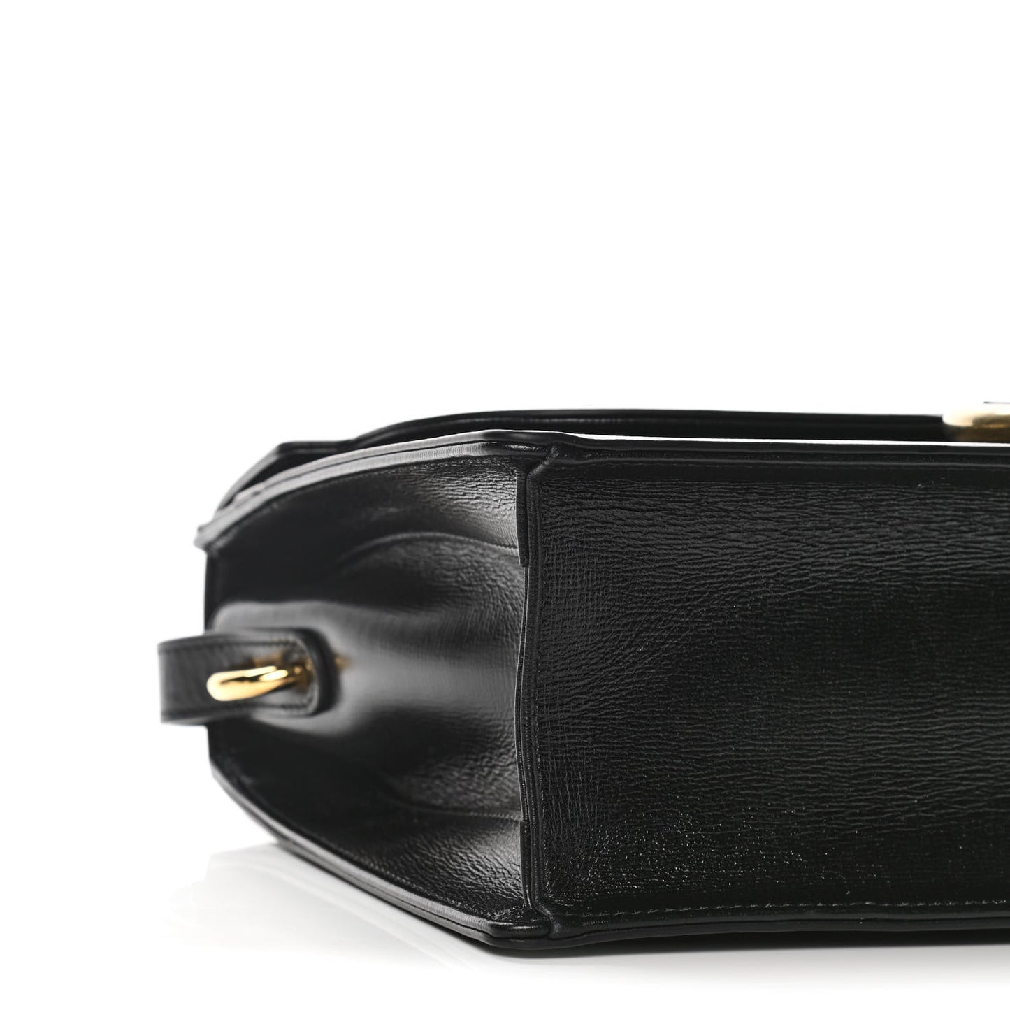Textured Calfskin Medium Torchon GG Ring Shoulder Bag Black
