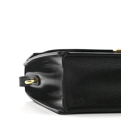 Gucci Textured Calfskin Medium Torchon GG Ring Shoulder Bag Black 10 of 17