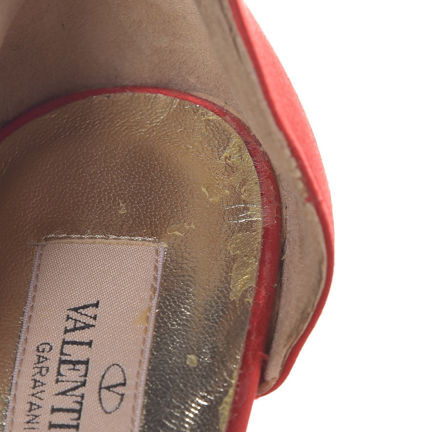Valentino Garavani Satin Crystal Couture Bow Peep Toe d'Orsay High Heel Pumps 38 Red 10 of 11