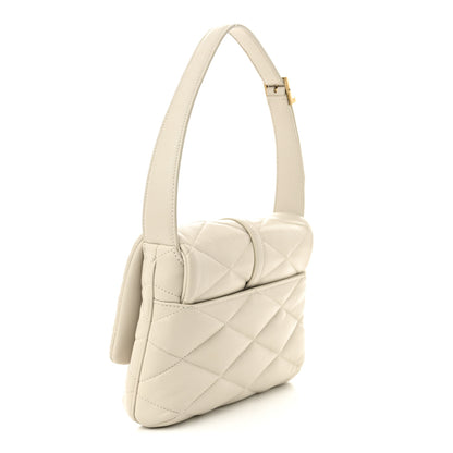 Saint Laurent Lambskin Quilted Le 57 Diamond Shoulder Bag Crema Soft 3 of 10