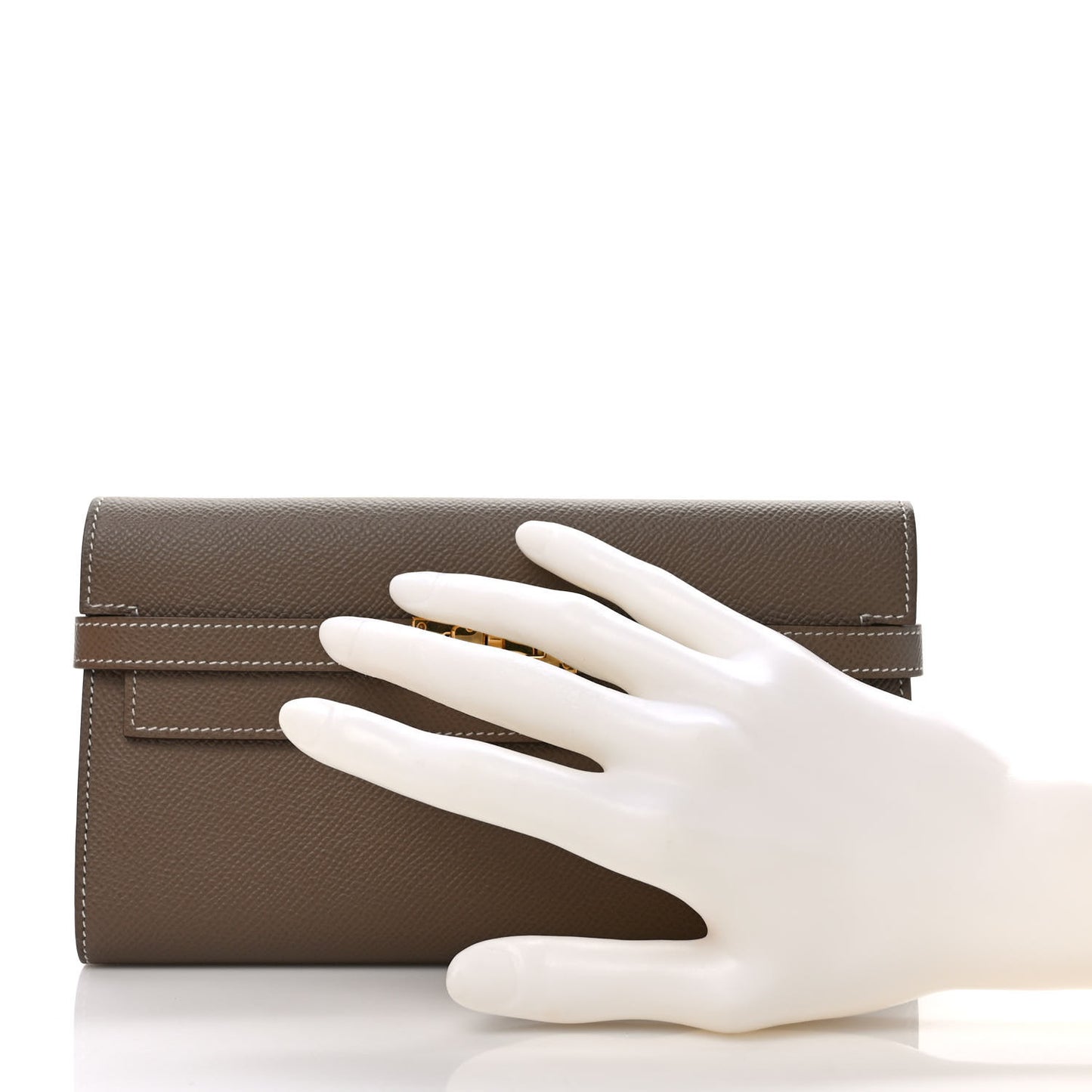 Epsom Kelly Longue Wallet Etoupe