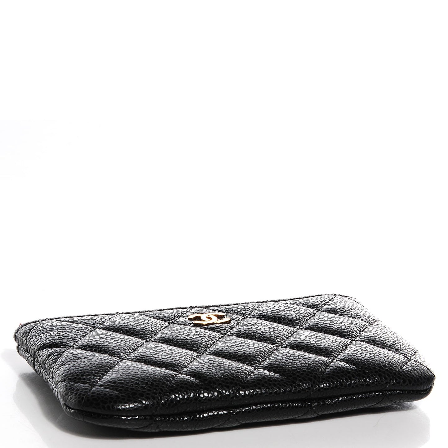 Caviar Quilted Coin Purse Case Black