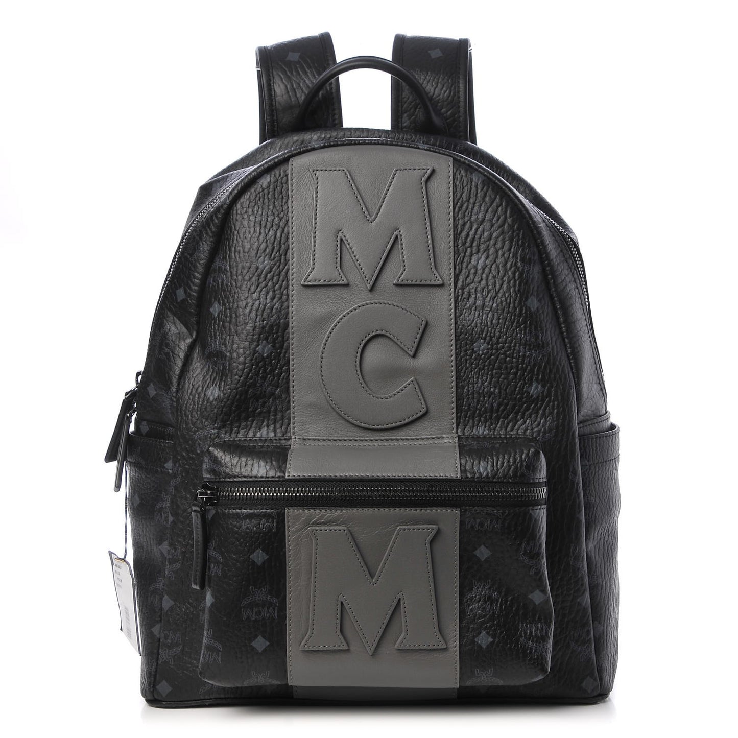 Visetos Medium Stark Logo Stripe Backpack Black