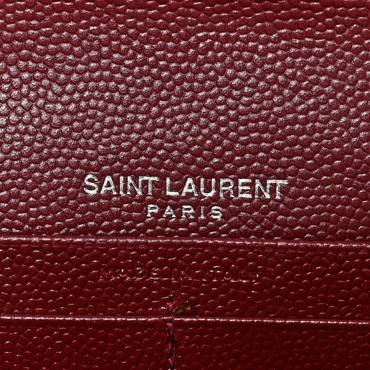 Grain De Poudre Matelasse Chevron Monogram Flap Wallet Palissandre