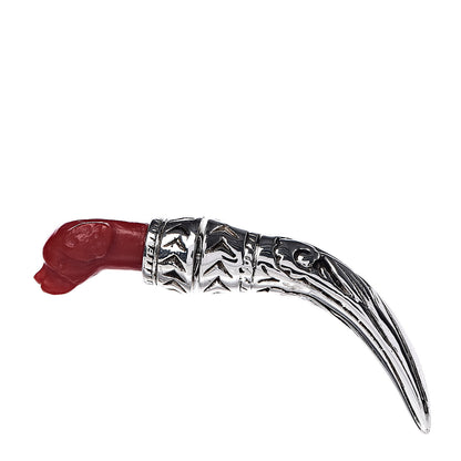 Gucci Sterling Silver Resin Anger Forest Dog Single Earring Red 1 of 6