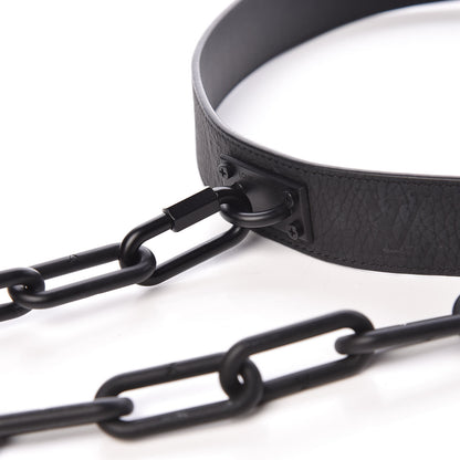 Louis Vuitton Taurillon Monogram Signature 35 MM Chain Belt 80 32 Black 14 of 14