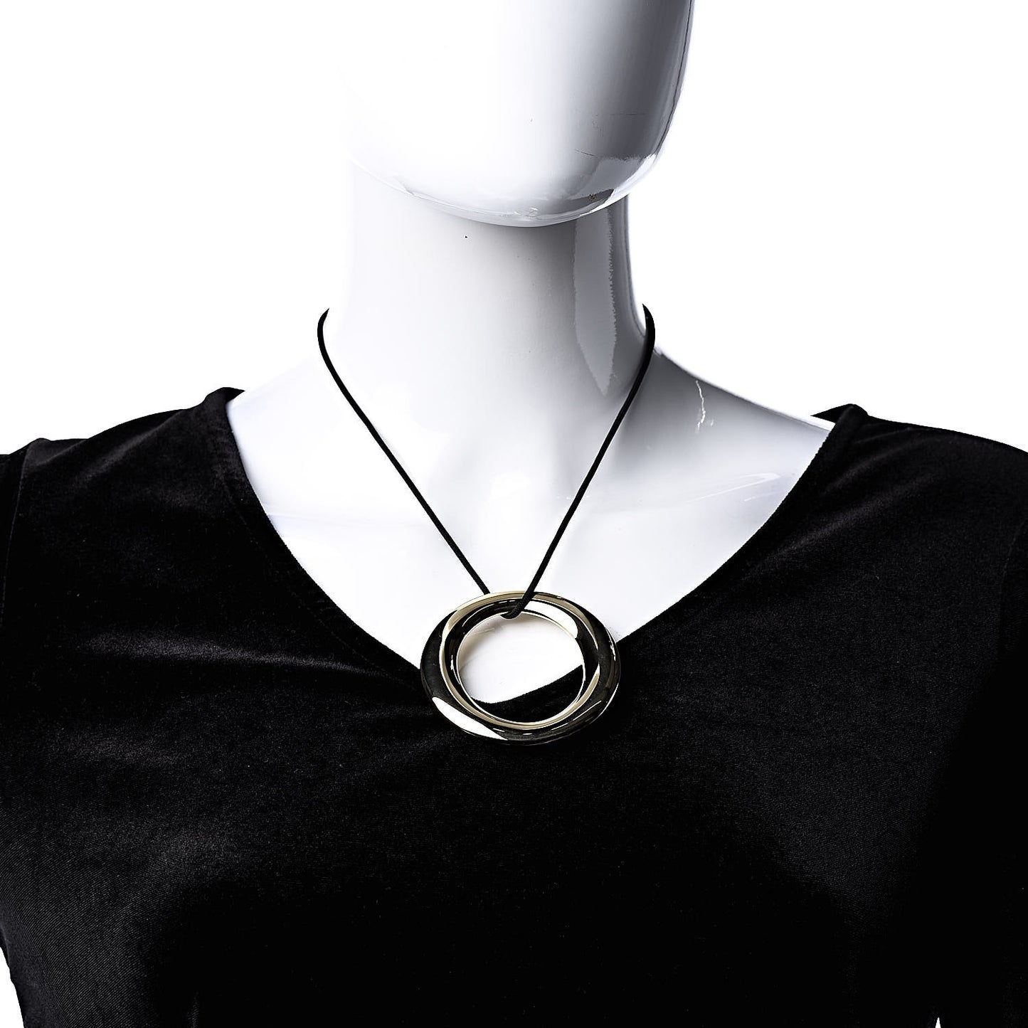 18K Yellow Gold Silk Elsa Peretti Sevillana Pendant Necklace
