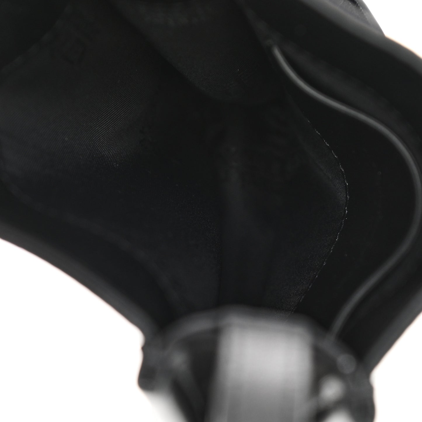 Calfskin Nylon Mini Skull Crossbody Bag Black