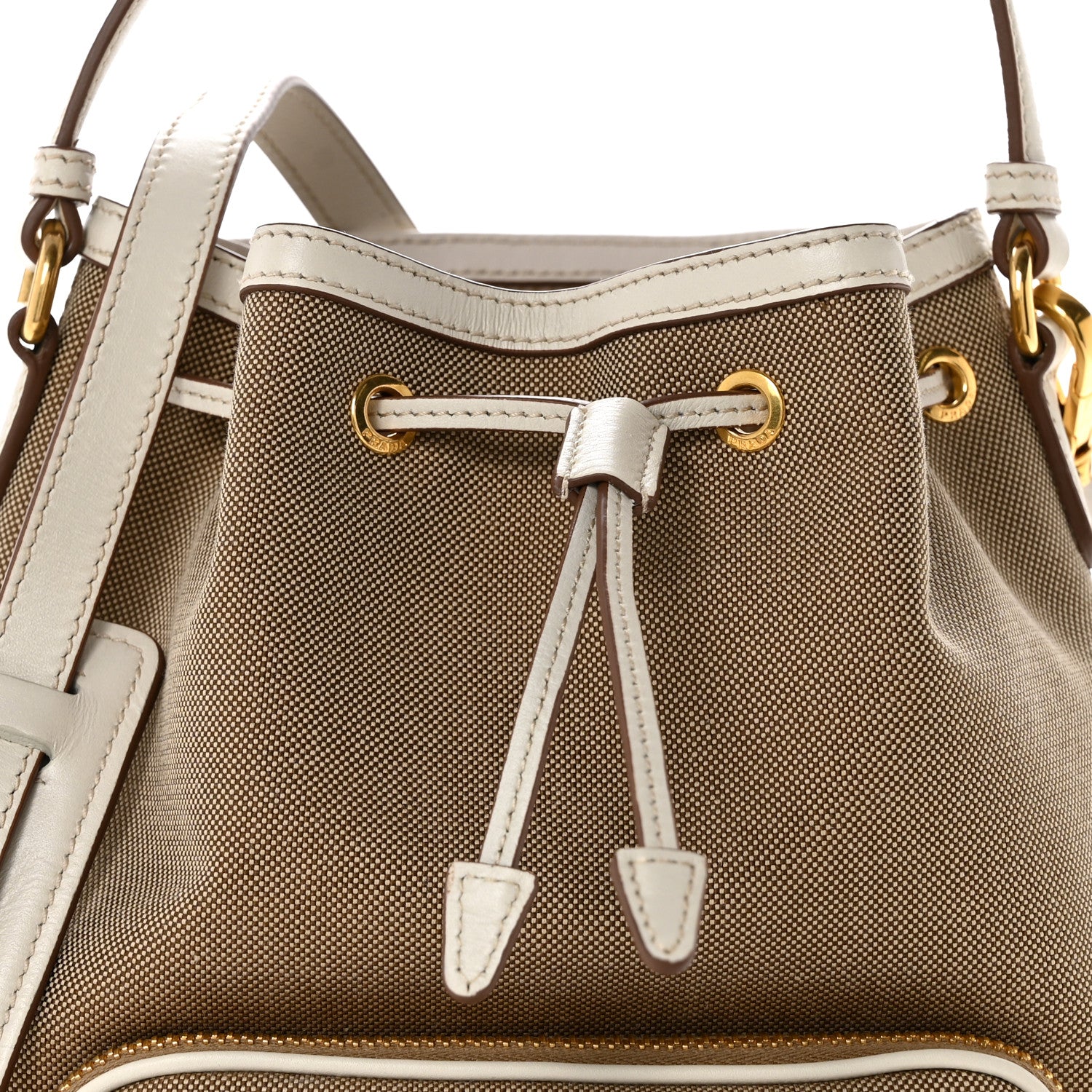 Prada Jacquard Logo Mini Bucket Crossbody Bag Corda Talco 8 of 12