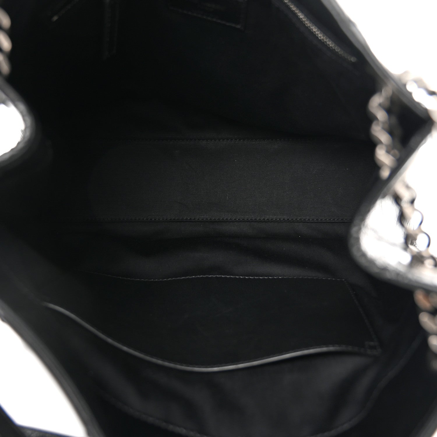 Saint Laurent Crinkled Calfskin Matelasse Monogram Medium Niki Shopper Tote Black 5 of 9