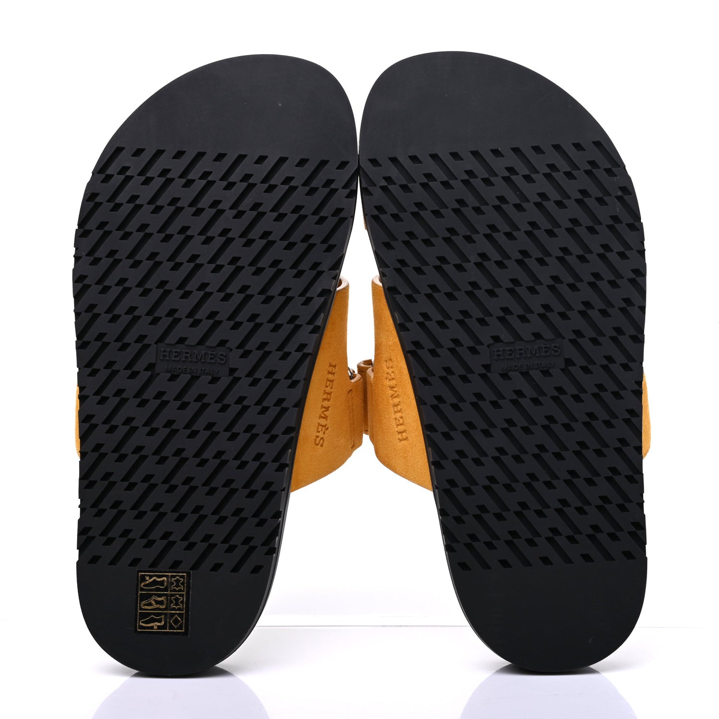 Suede Goatskin Womens Chypre Sandals 35.5 Jaune Mimosa