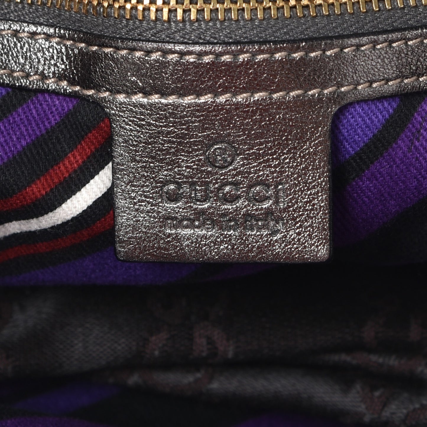 Guccissima Britt Tassel Shoulder Bag Gunmetal