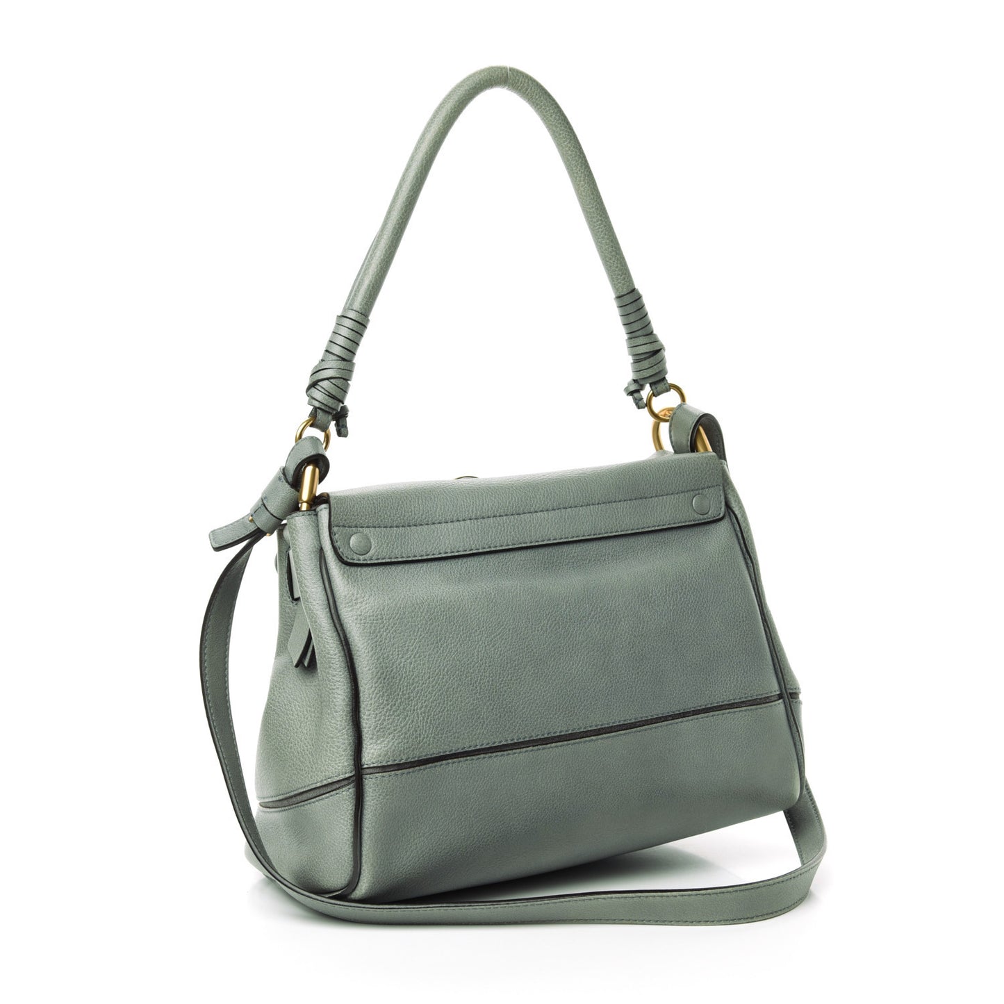 Calfskin Small Owen Flap Bag Cloudy Blue
