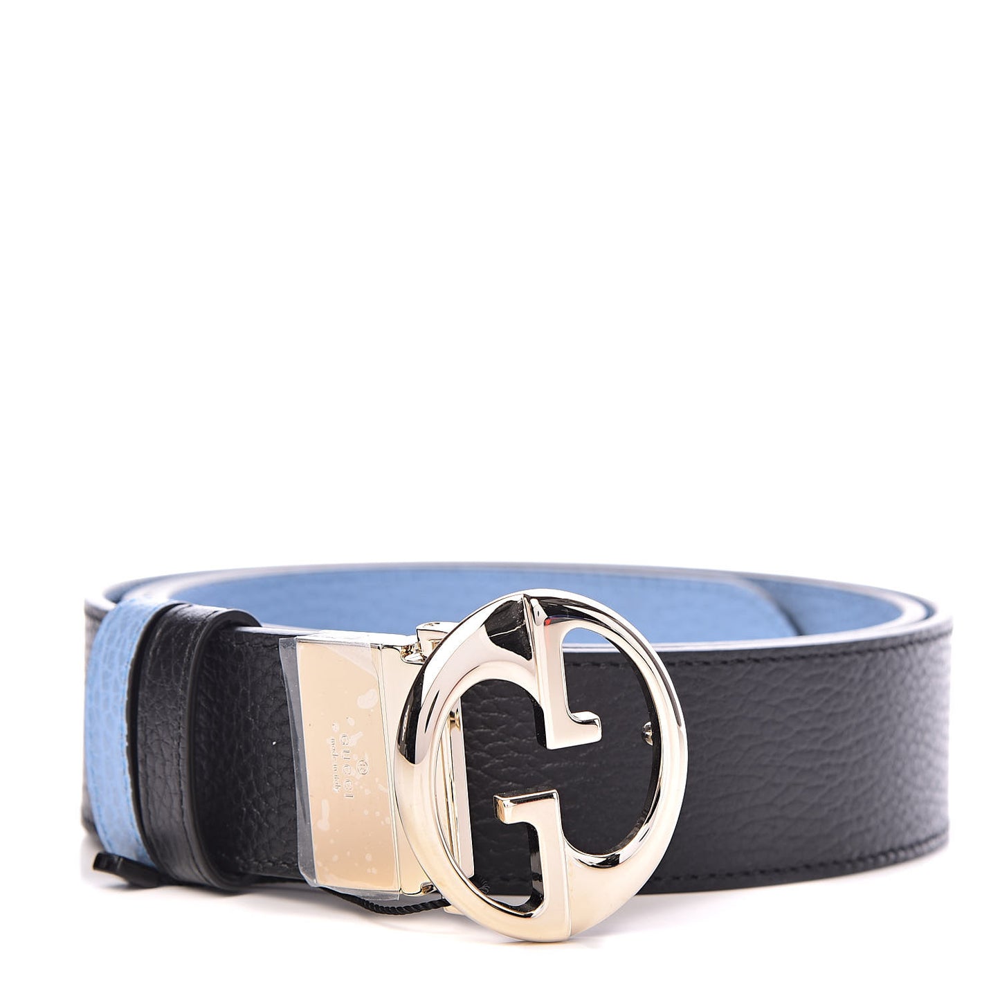 Dollar Calfskin 1973 Reversible Belt 105 42 Black Mineral Blue