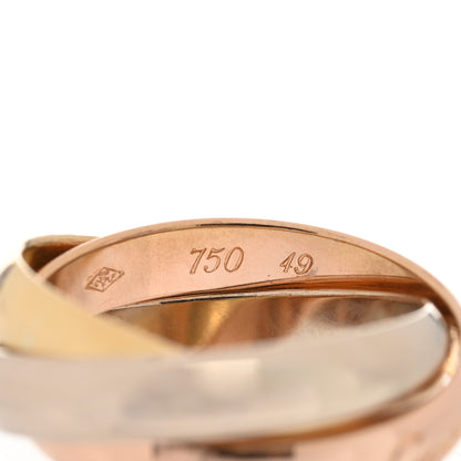 Cartier 18K Pink Yellow White Gold Classic Les Must De Cartier Trinity Ring 49 4.75 4 of 4
