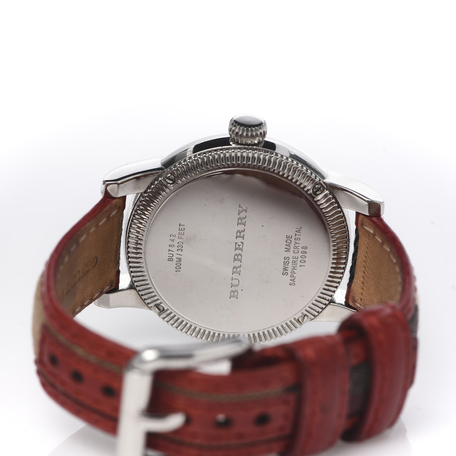 Burberry Stainless Steel Calfskin 38mm Utilitarian Quartz Watch BU7842 5 of 6