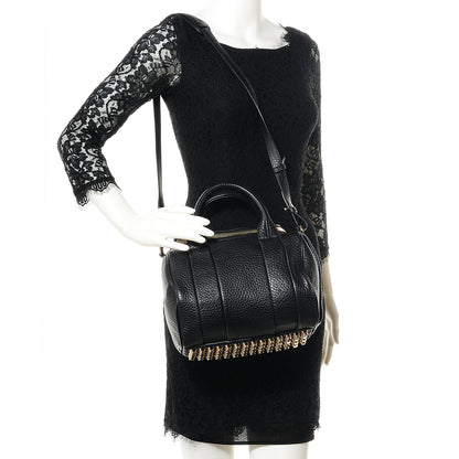 Alexander Wang Pebbled Leather Rockie Black w Pale Gold Hardware 2 of 7