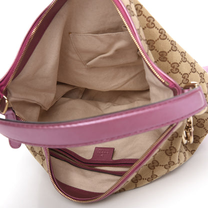 Gucci Monogram Medium Heart Bit Charm Hobo Pink 5 of 12