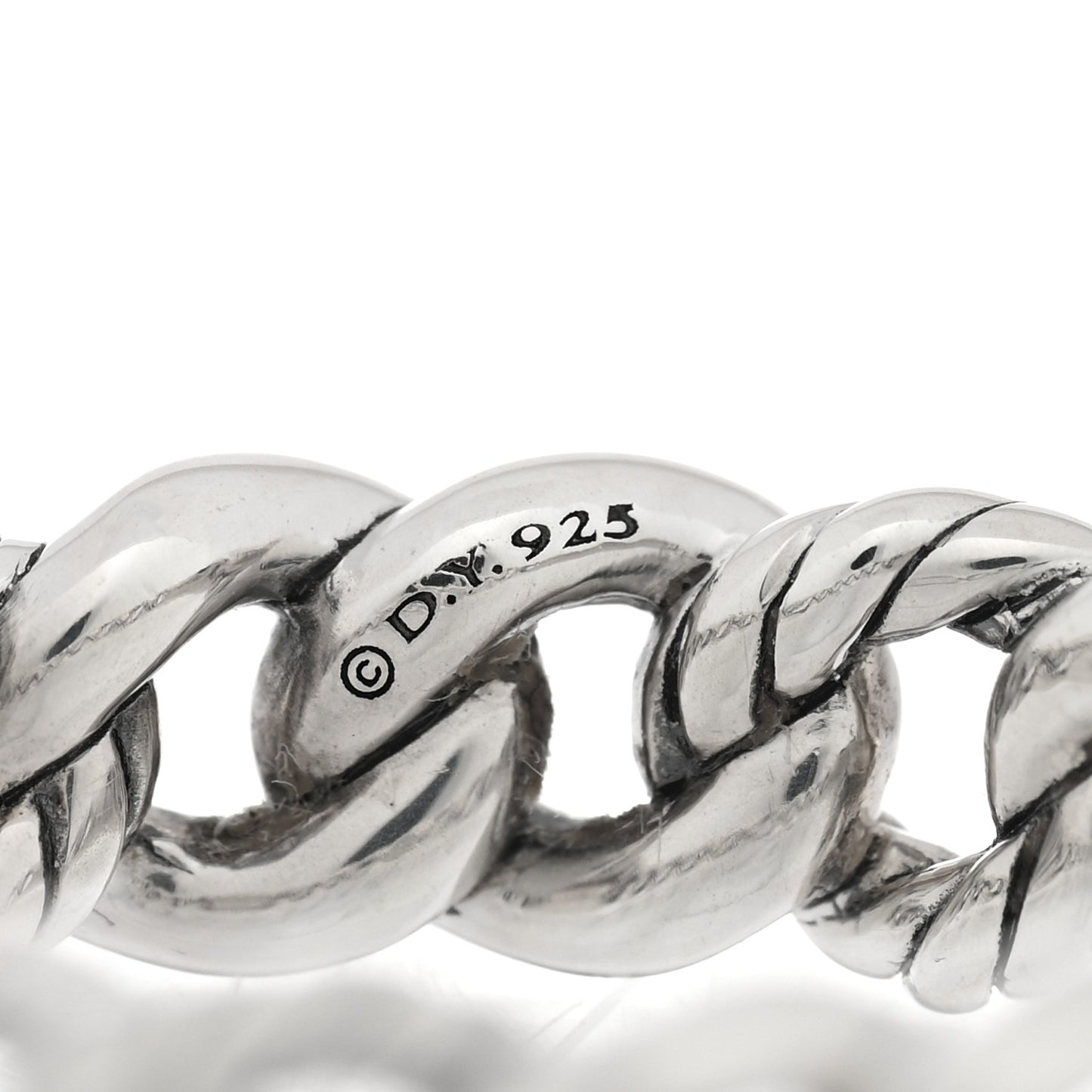 Sterling Silver Narrow Belmont Curb Link Ring 54 7