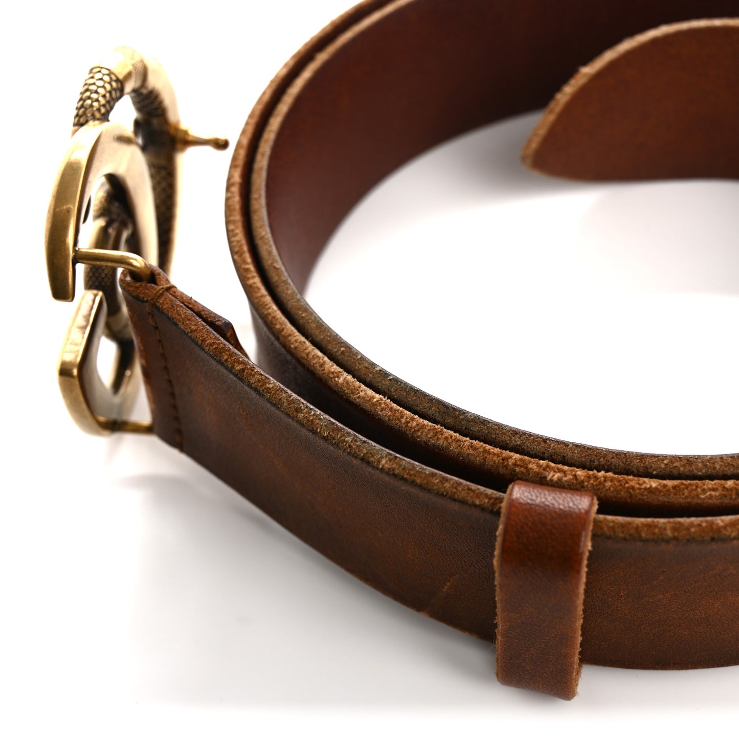 Faded Calfskin Snake Double G 40mm Belt 105 42 Cuir