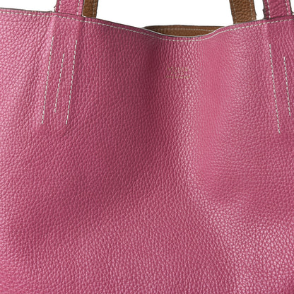 Hermes Taurillon Clemence Double Sens 45 Reversible Tote Marron D'Inde Tosca 18 of 18
