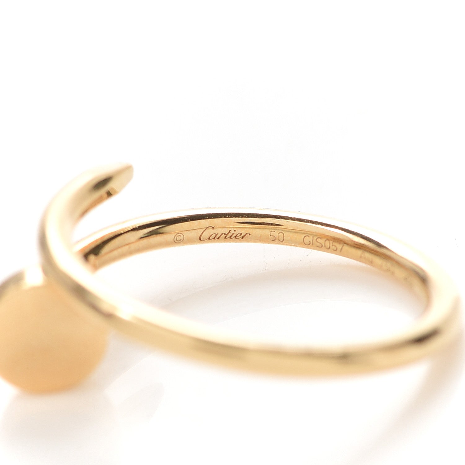 Cartier 18K Yellow Gold Small Juste Un Clou Ring 50 5.25 4 of 6