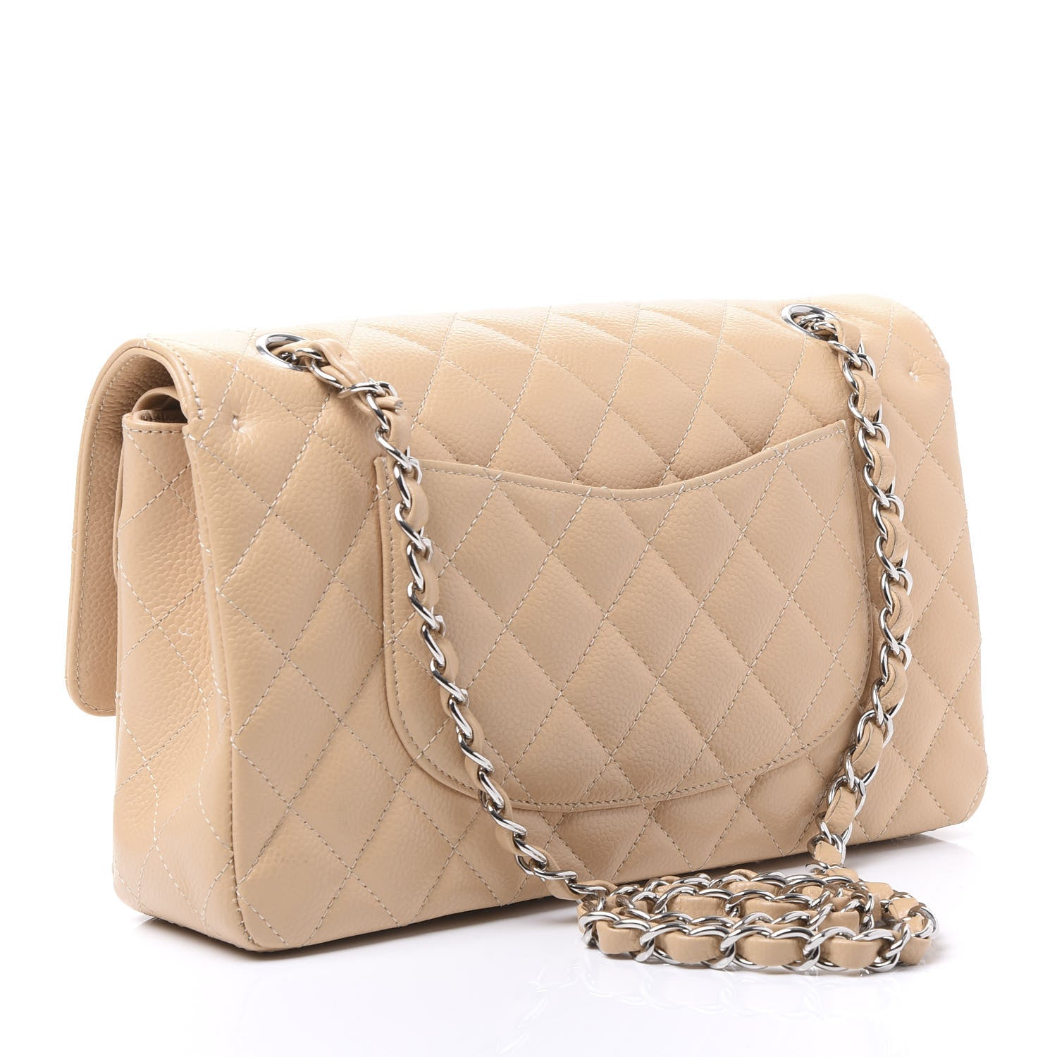 Chanel Caviar Quilted Medium Double Flap Beige Clair 2 of 10