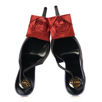 Saint Laurent Satin Crepe AMALIA 110 Pumps 38.5 Dark Lilas 2 of 9