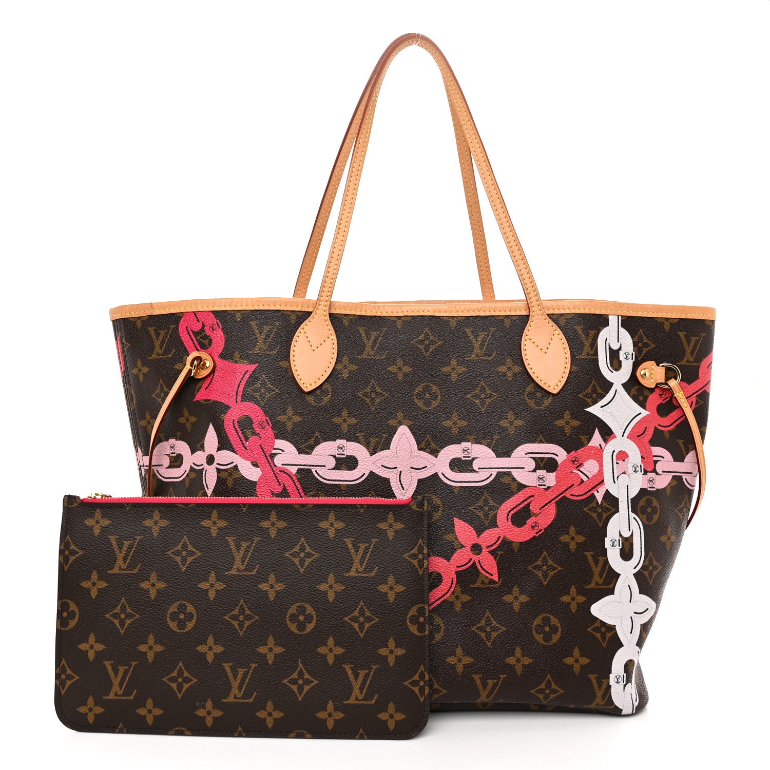 Louis Vuitton Monogram Bay Neverfull MM Rose Ballerine Poppy 3 of 12