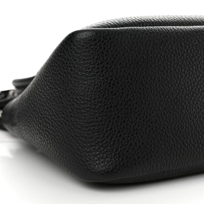 Prada Vitello Daino Soft Mini Zippered Top Handle Bag Black 8 of 10