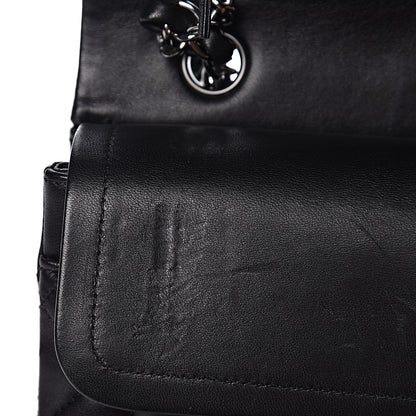 Chanel Lambskin Quilted Medium Double Flap Black 11 of 16