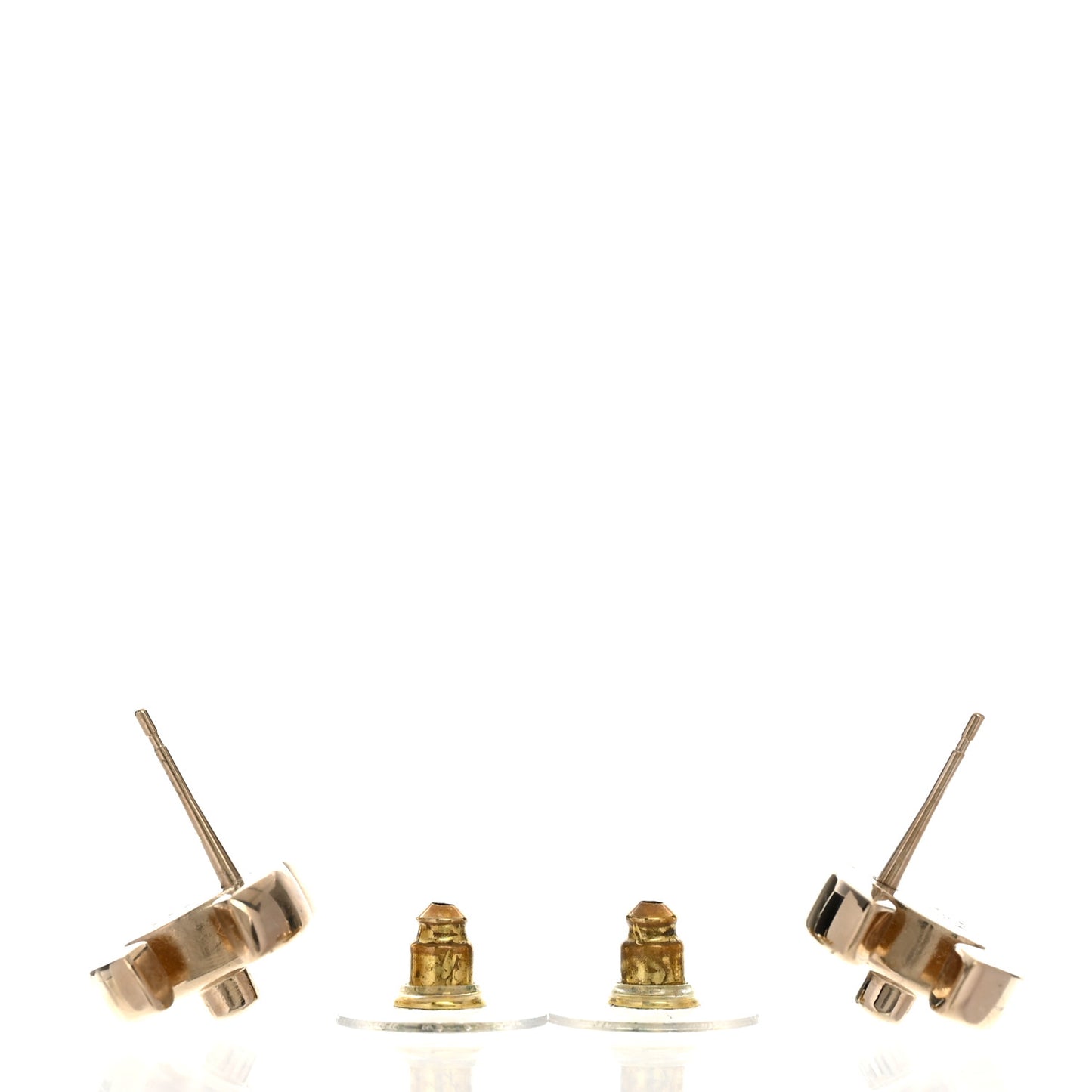 Metal CC Turnlock Earrings Gold