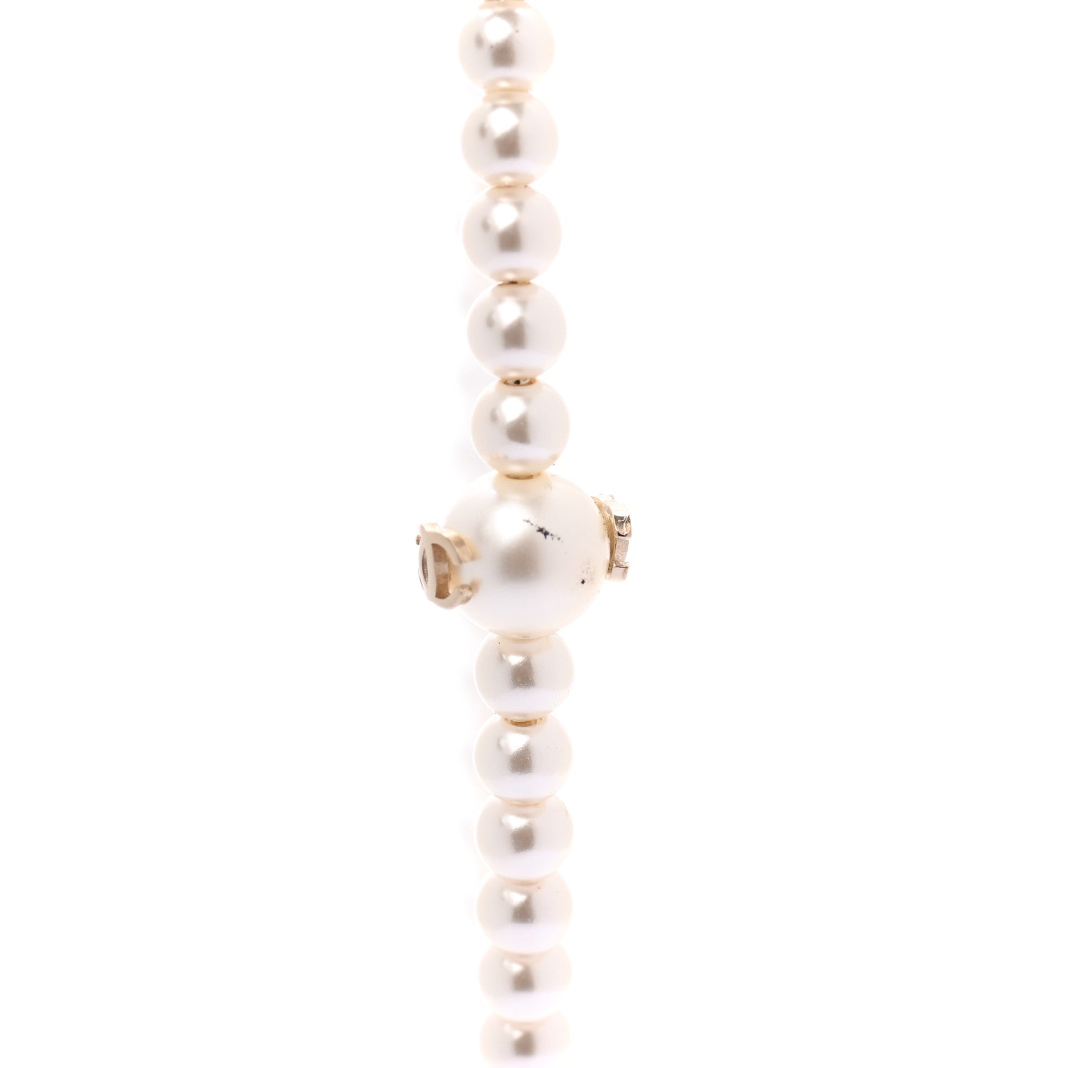 Chanel Pearl CC Headband Ivory 4 of 5