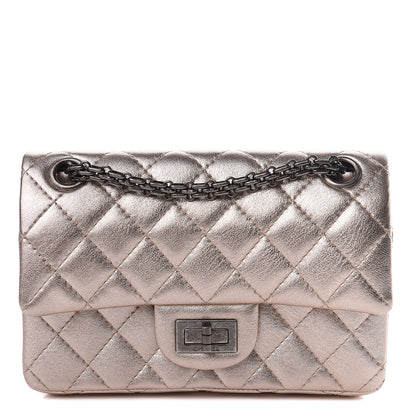 Chanel Metallic Calfskin Quilted 2.55 Reissue 224 Flap Light Pink 1 of 9