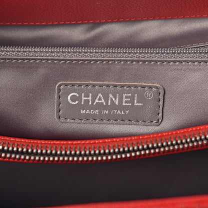 Chanel Caviar Quilted XL Grand Shopping Tote GST Red 6 of 10